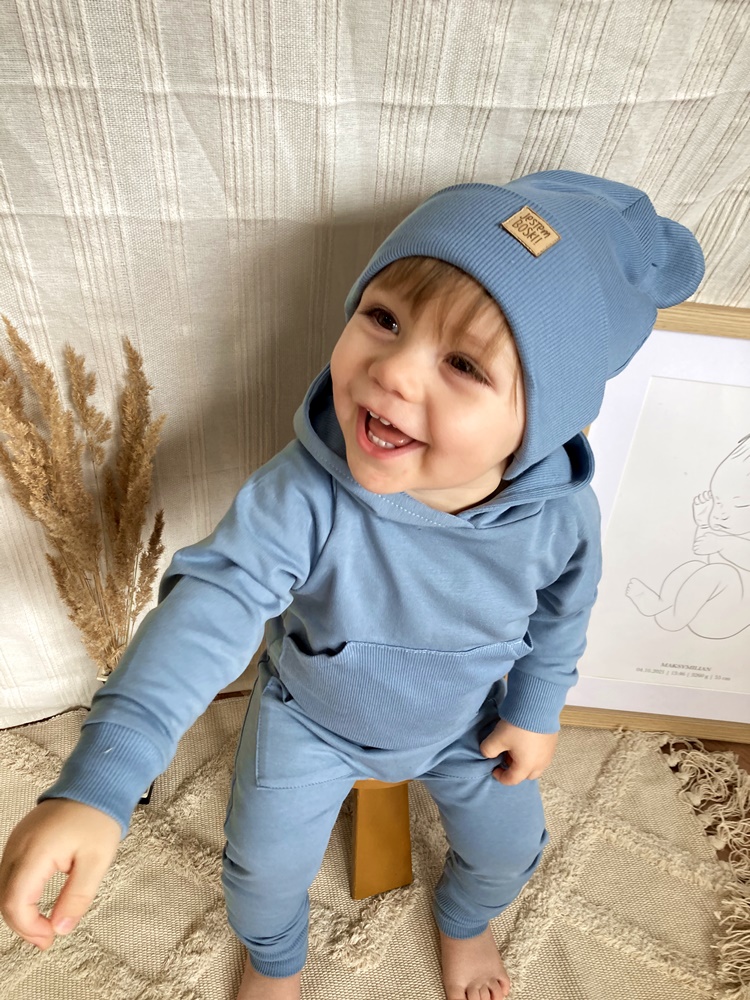 Zestaw USZATKA  królik/miś + baggy kieszeń KOLORY