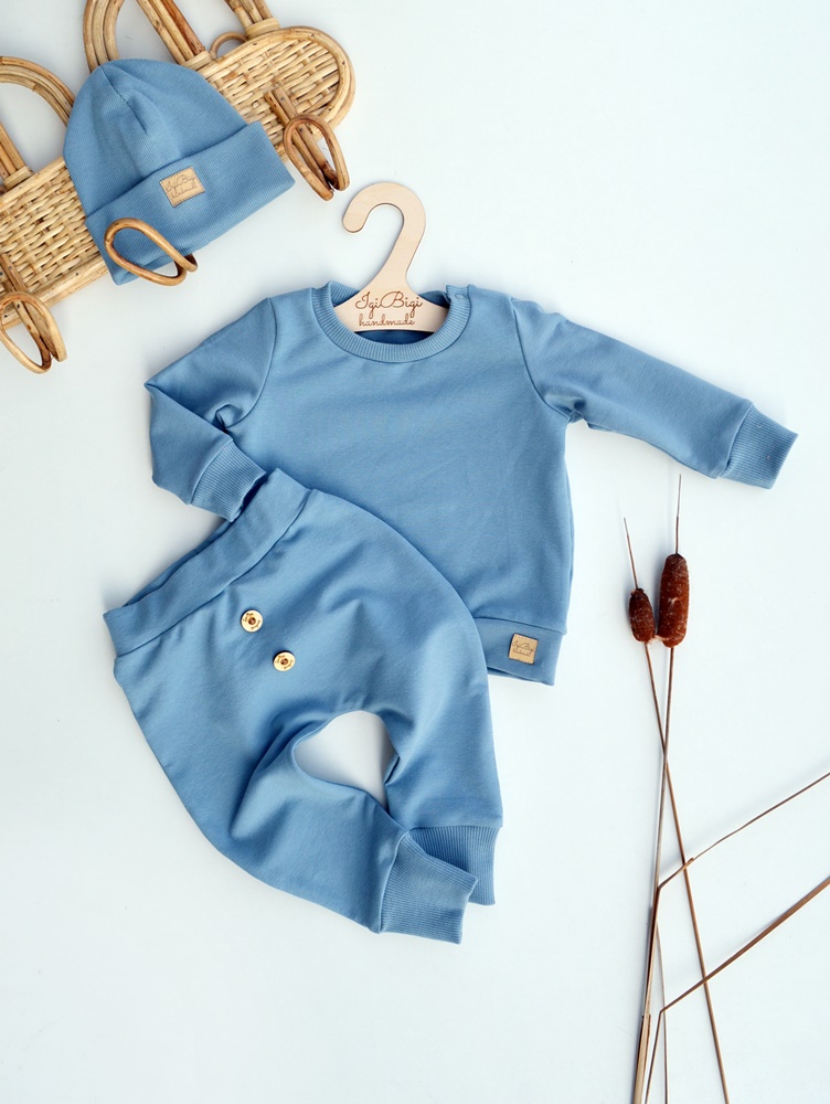 KOMPLET basic BRUDNY NIEBIESKI