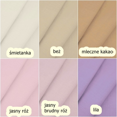 PRZEŚCIERADŁA JEDNOLITE KOLORY