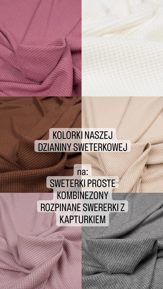 KOMBINEZON sweterkowy ocieplany KOLORY