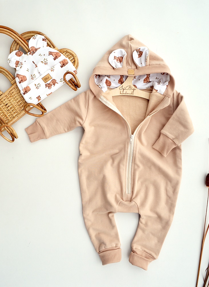 KOMBINEZON beż NIEDŹWIADKI