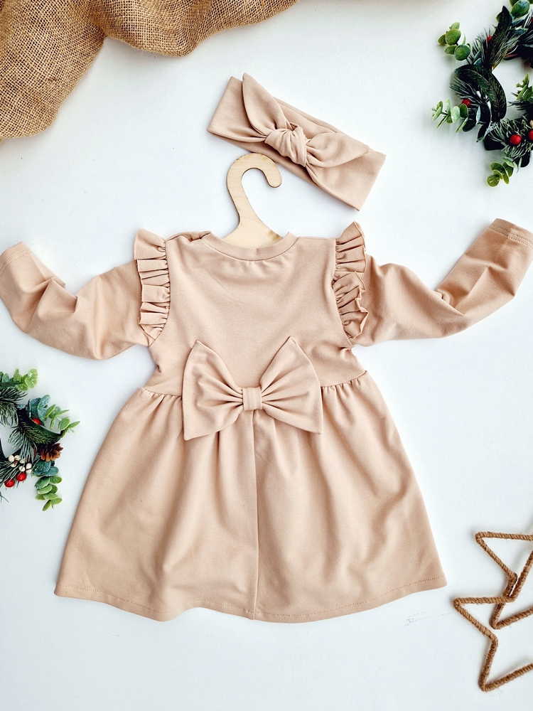 SUKIENKA jednolita Z KOKARDĄ kolory