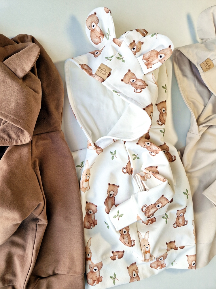 BLUZA kapturek uszy MIŚ basic KOLORY