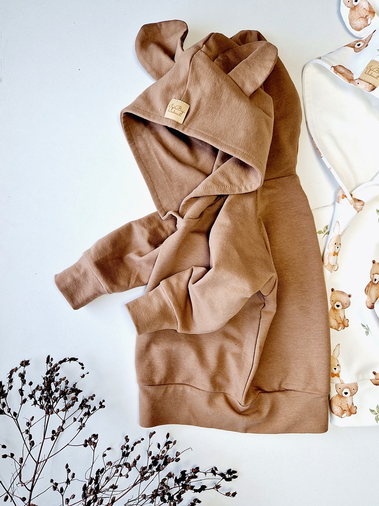 BLUZA kapturek uszy MIŚ basic KOLORY