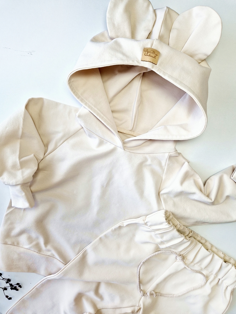 DRES bluza USZATKA + klasyczne spodnie dresowe KOLORY