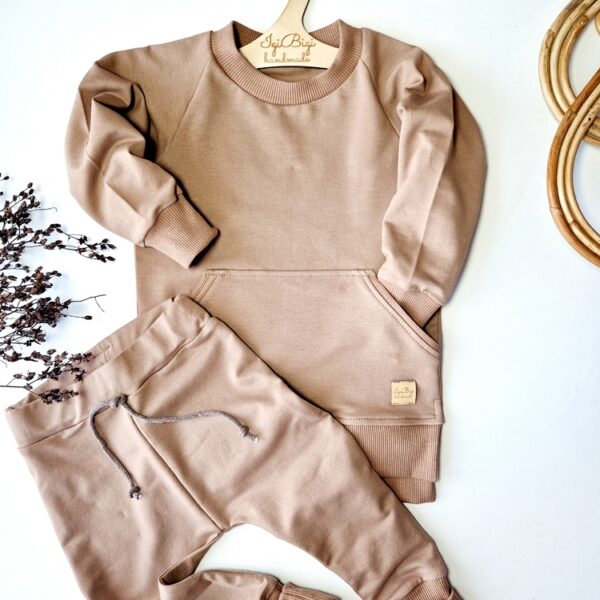 DRES basic beż bluza LONG kieszeń KOLORY