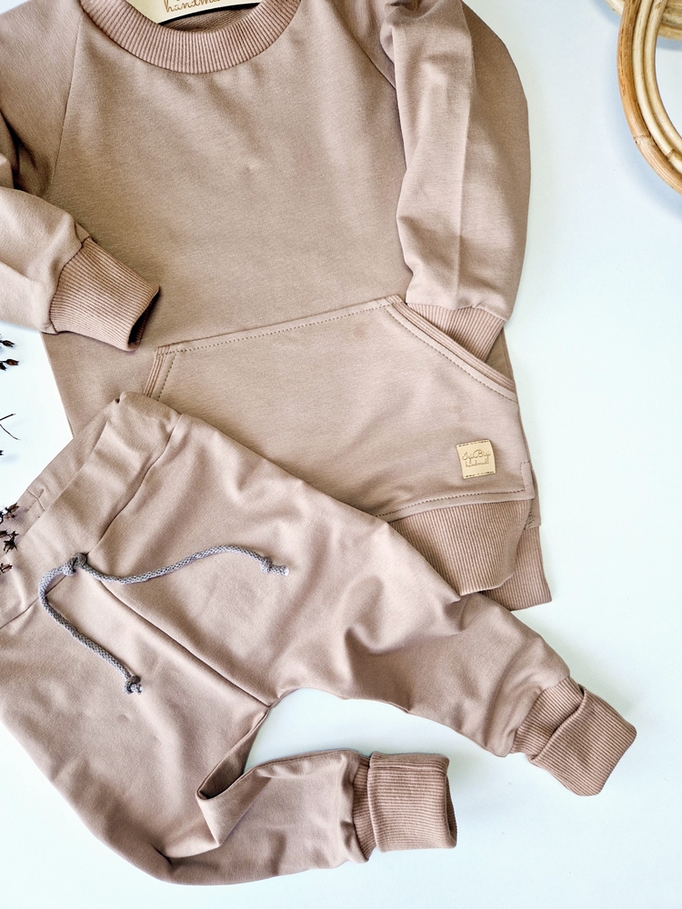 DRES basic beż bluza LONG kieszeń KOLORY