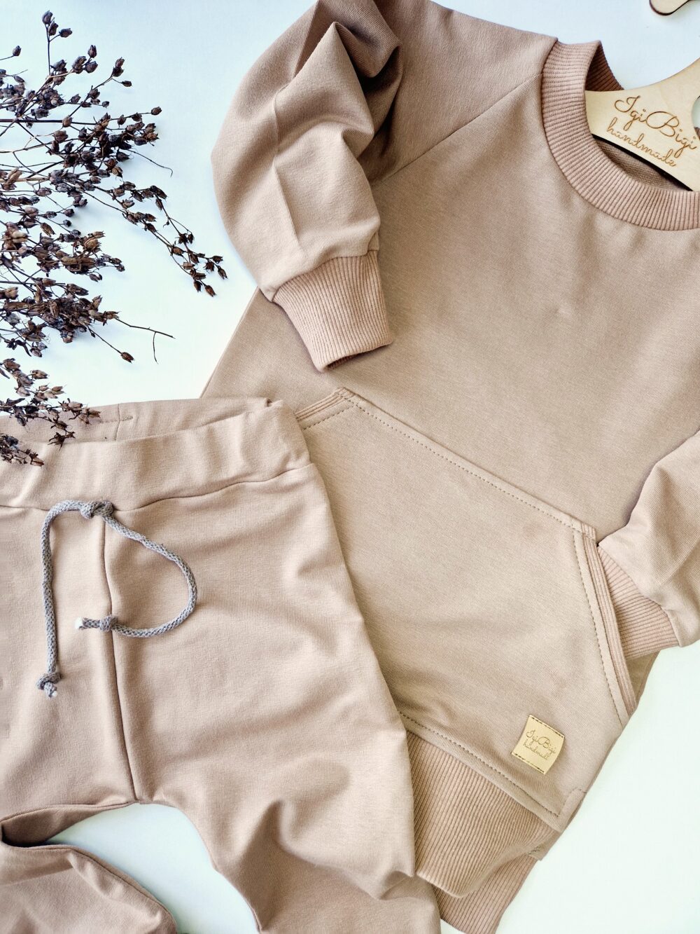 DRES basic beż bluza LONG kieszeń KOLORY