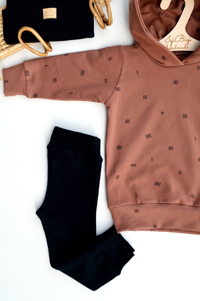 LEGGINSY prążkowane z mankietami KOLORY