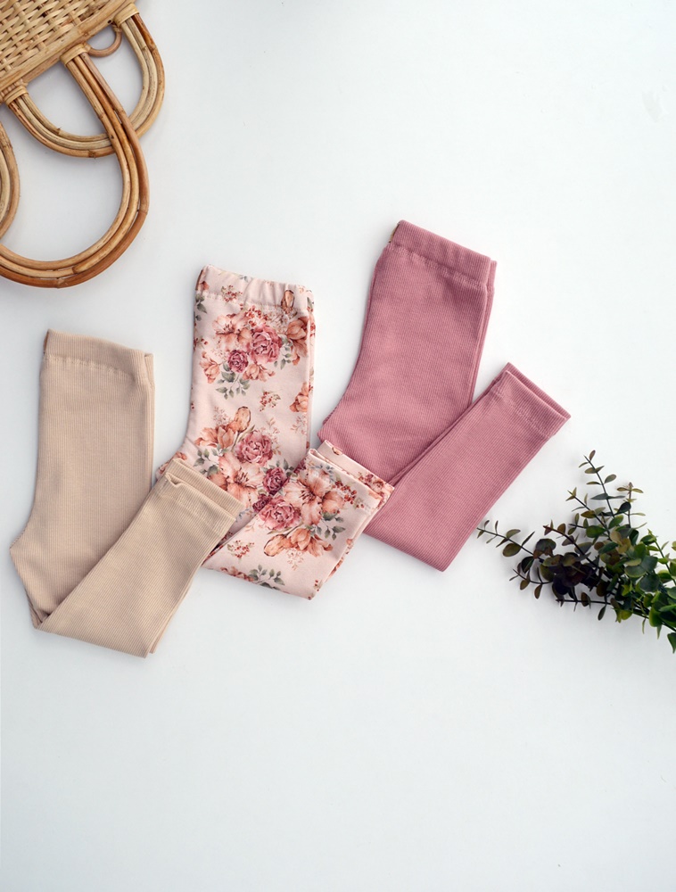 LEGGINSY prążkowane PROSTE KOLORY