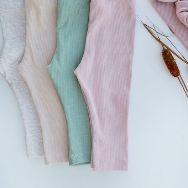 LEGGINSY prążkowane PROSTE KOLORY