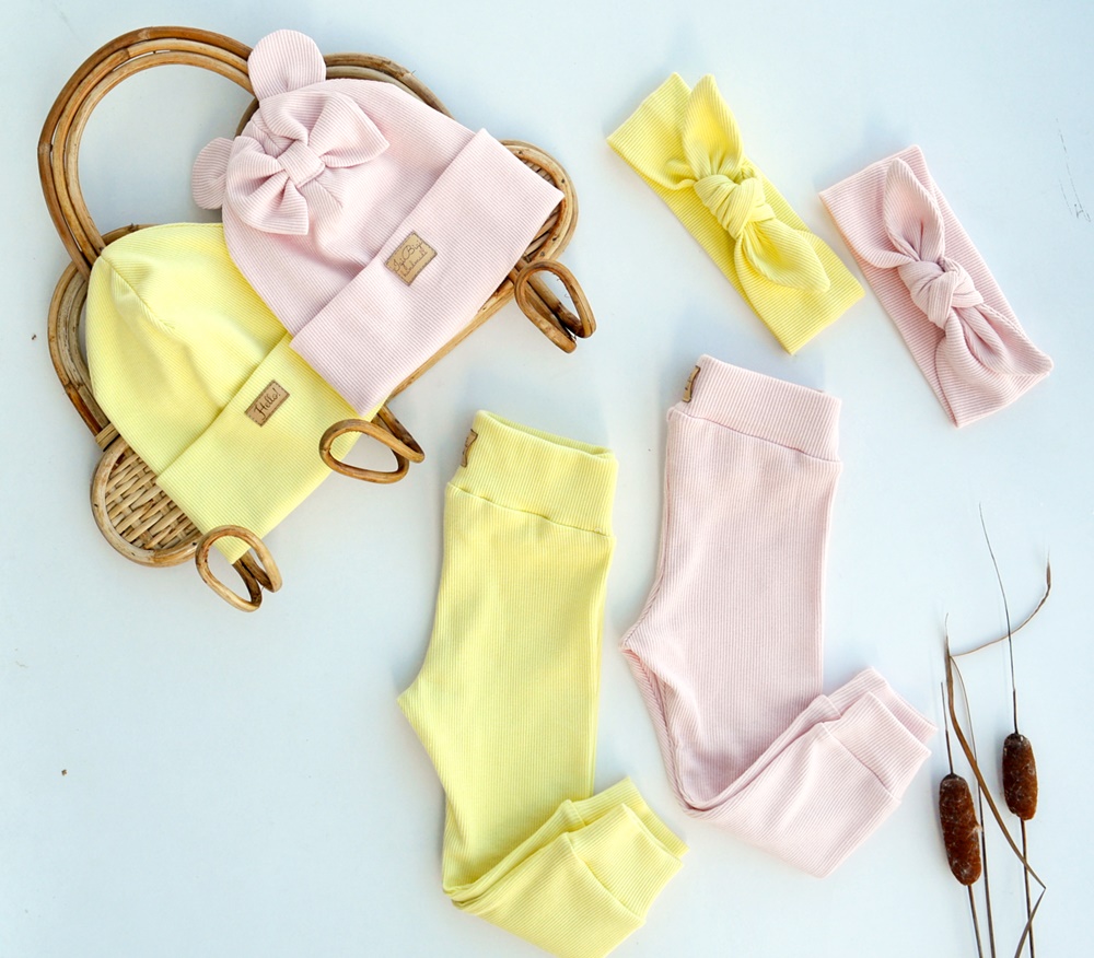 LEGGINSY prążkowane z mankietami KOLORY