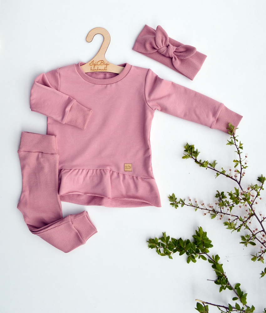 LEGGINSY prążkowane z mankietami KOLORY