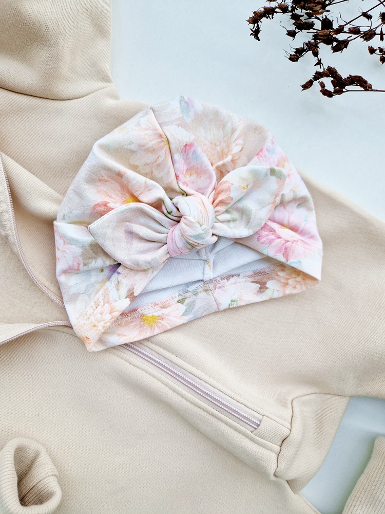 KOMBINEZON dresówka drapana JASNY BEŻ flow