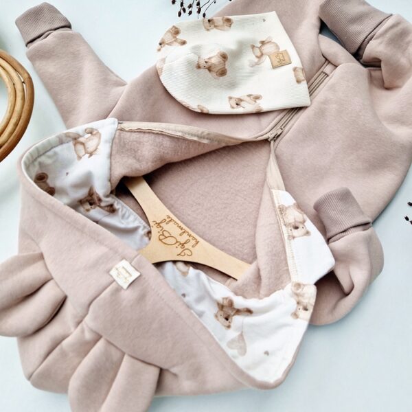 KOMBINEZON dresówka drapana TAUPE