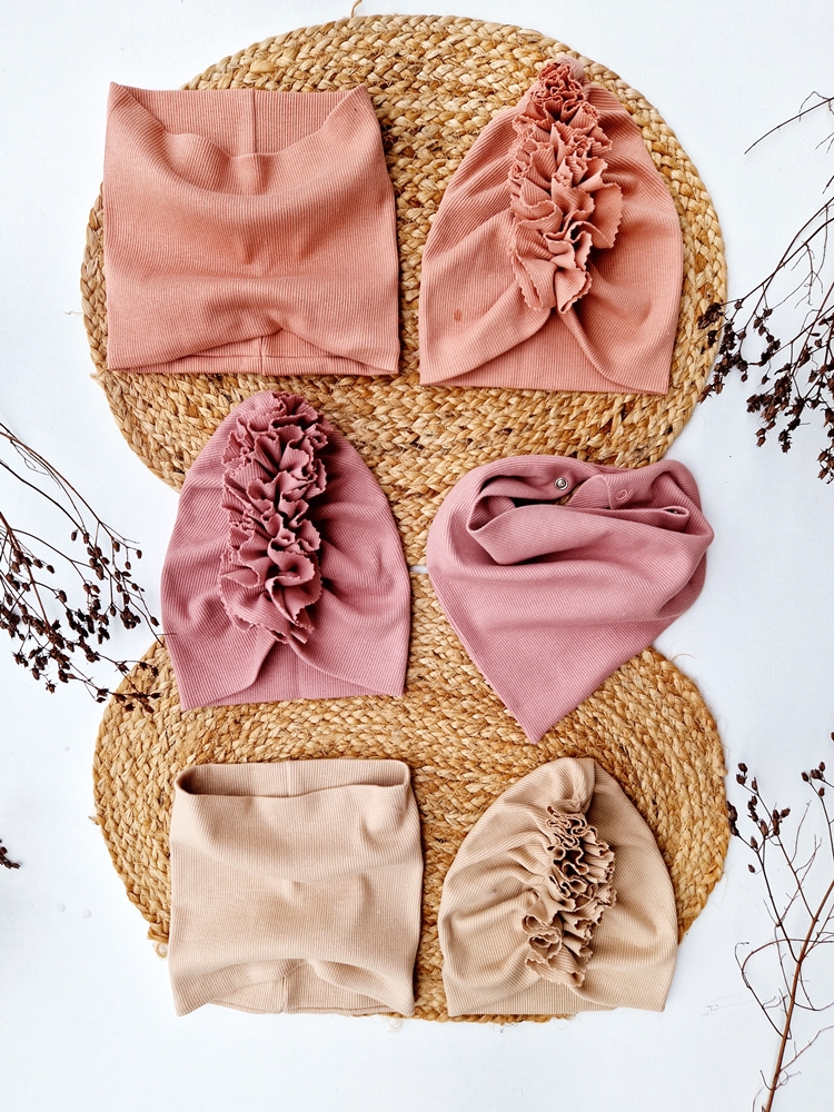 TURBANIK prążkowany FALBANKA KOLORY