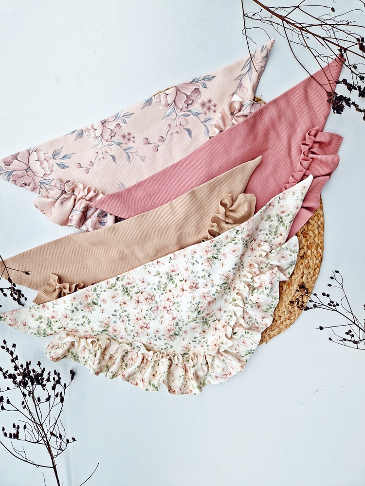 TURBANIK prążkowany ŚMIETANKA