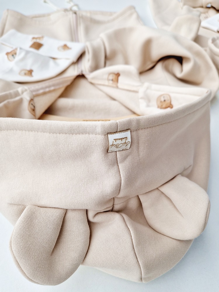 BLUZO-PARKA jasny beż MISIAKI