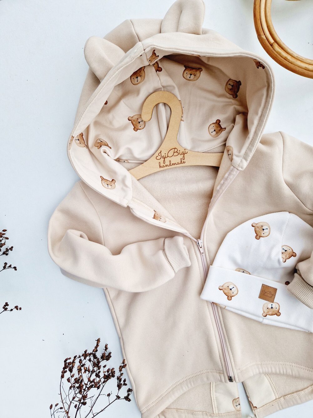 BLUZO-PARKA jasny beż MISIAKI