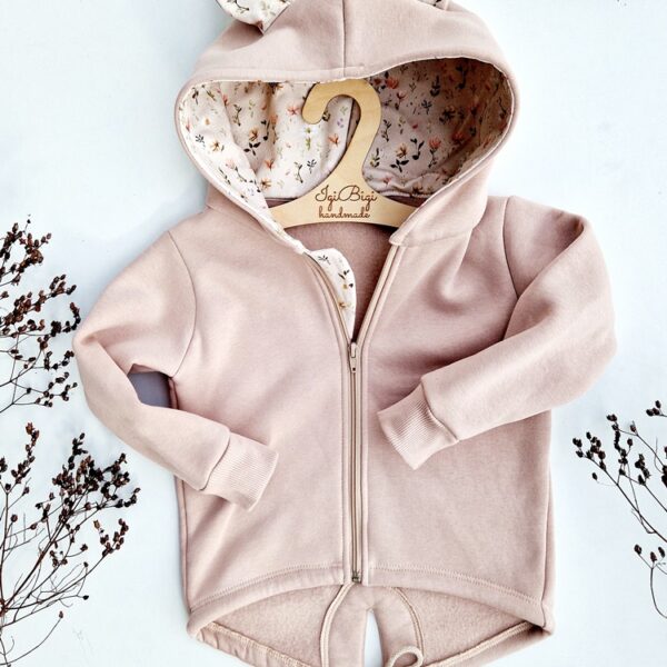 BLUZO-PARKA taupe FLOWERS