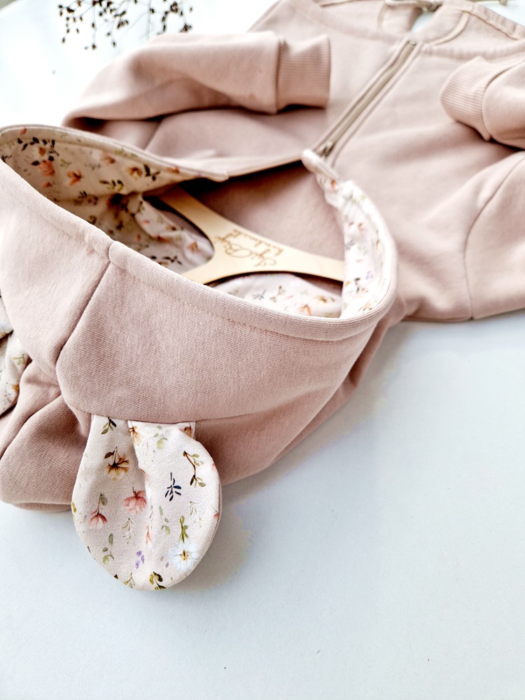 BLUZO-PARKA taupe FLOWERS
