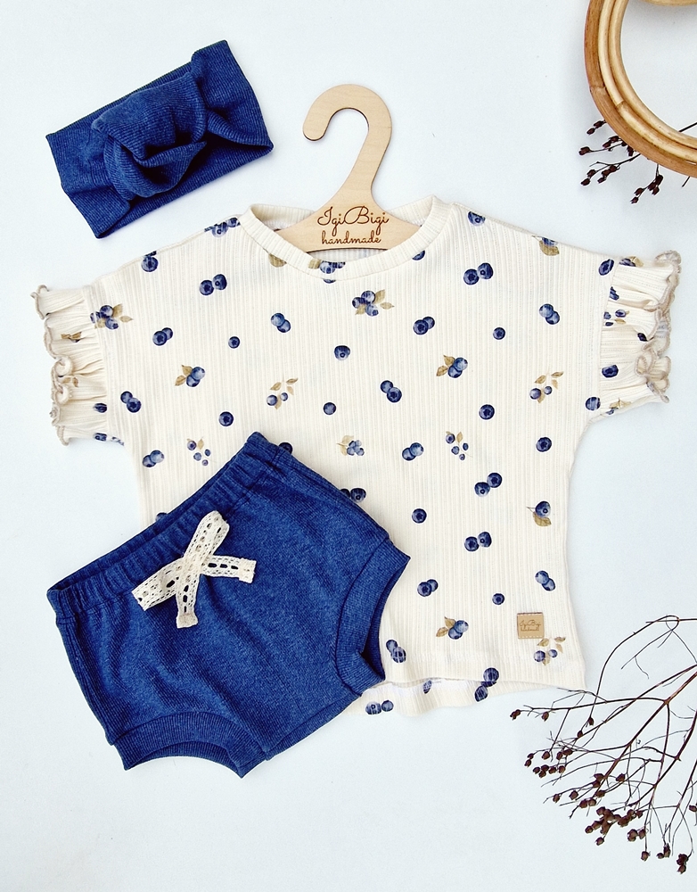 BLOOMERSIKI prążkowane KOLORY z KORONKĄ