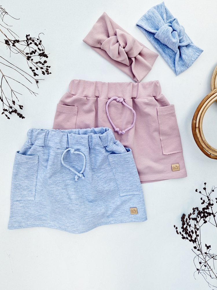 SPÓDNICZKA dresowa z kieszonkami KOLORY