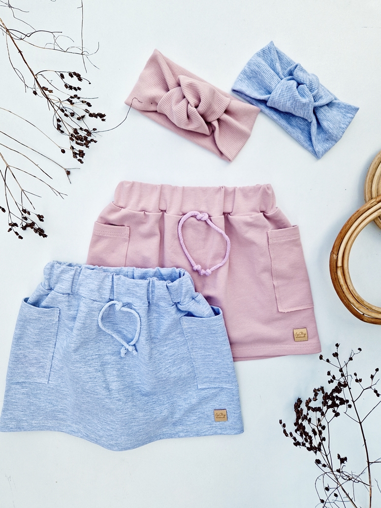 SPÓDNICZKA dresowa z kieszonkami KOLORY