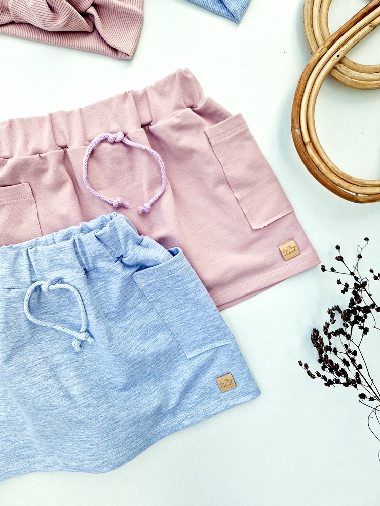 SPÓDNICZKA dresowa z kieszonkami KOLORY