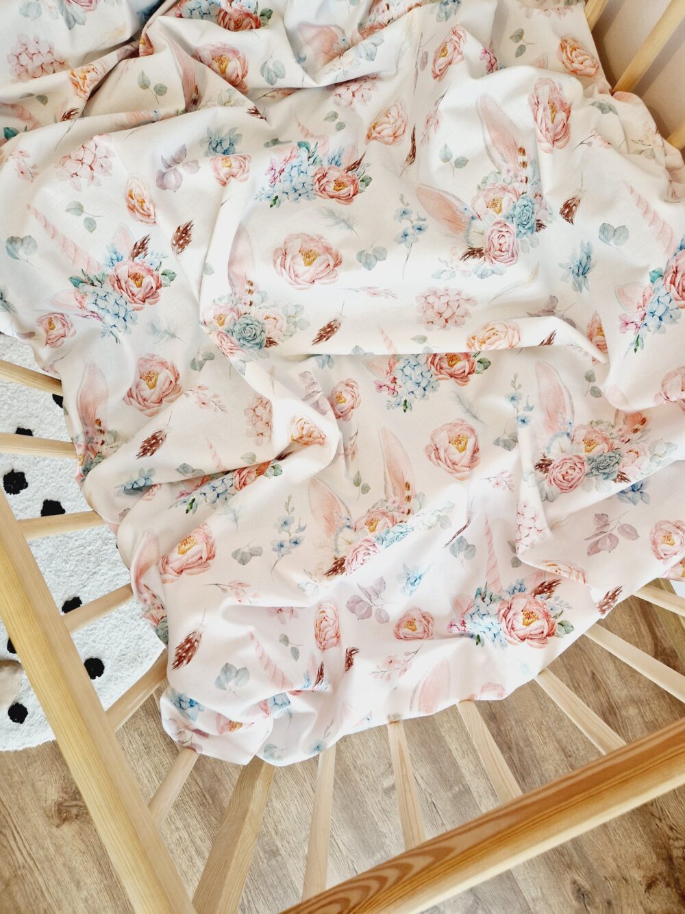 POŚCIEL jednorożec kwiaty PREMIUM