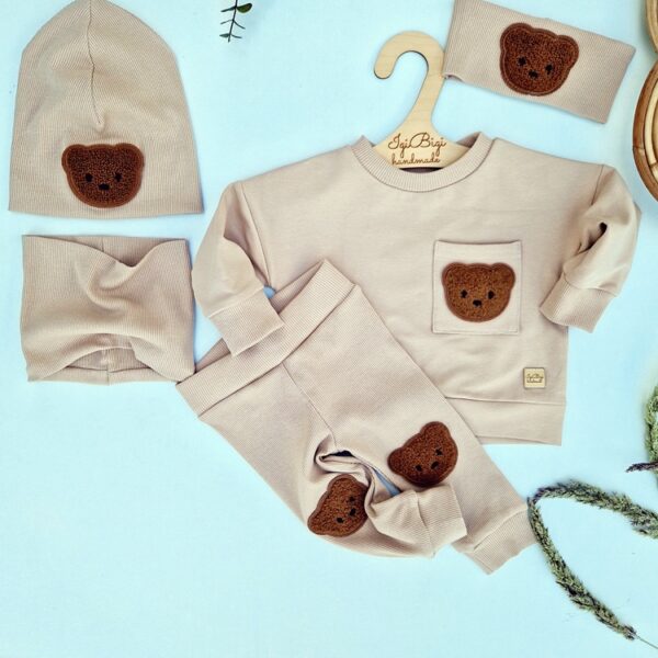 DRESIK beżowy MISIO legginsy