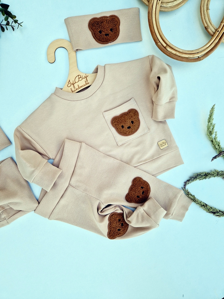 DRESIK beżowy MISIO legginsy