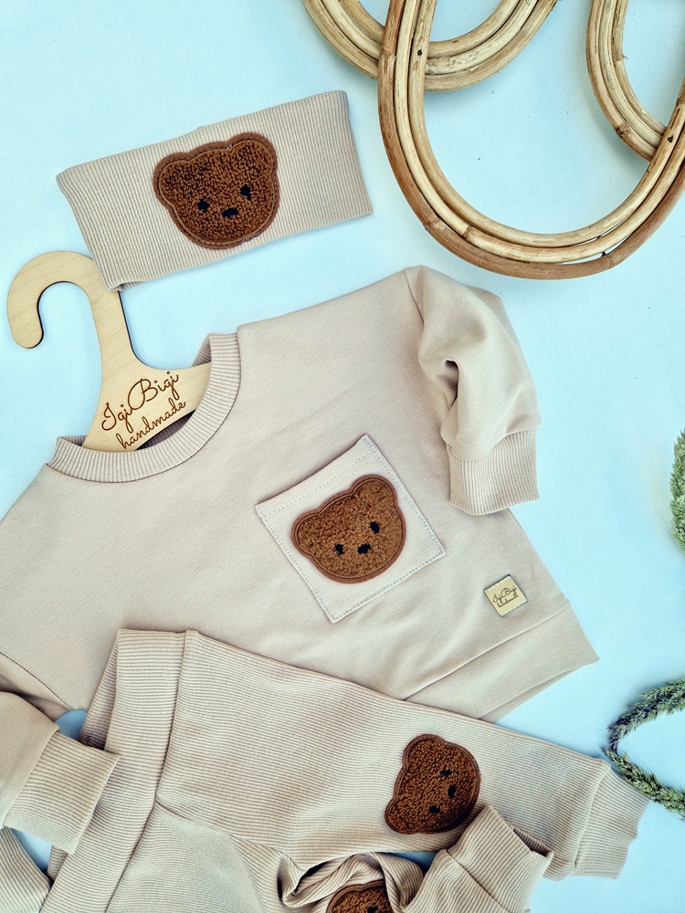 DRESIK beżowy MISIO legginsy