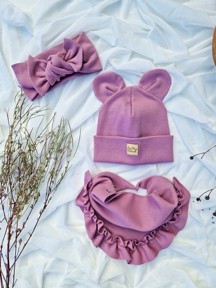 Czapka prążkowana ORCHIDEA różne fasony