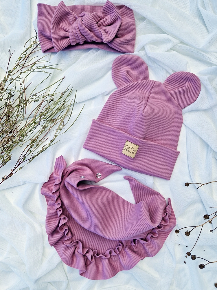 Czapka prążkowana ORCHIDEA różne fasony