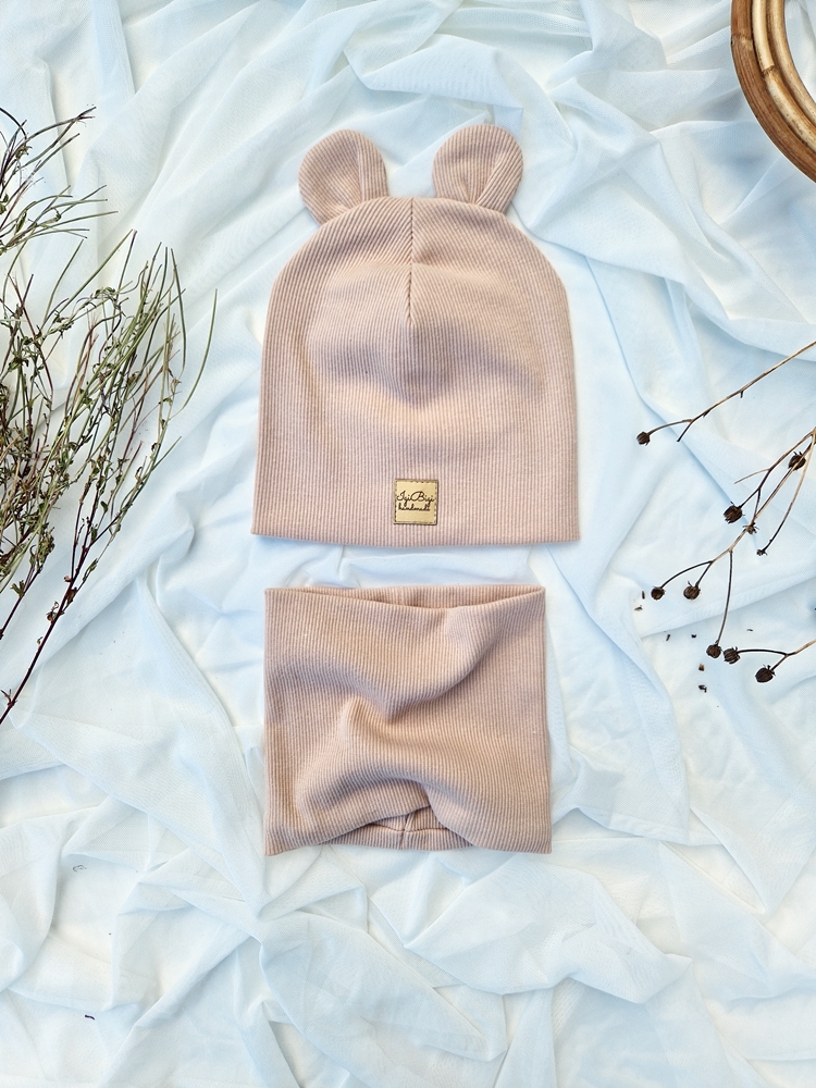 Czapka prążkowana LITTLE EARS KOLORY