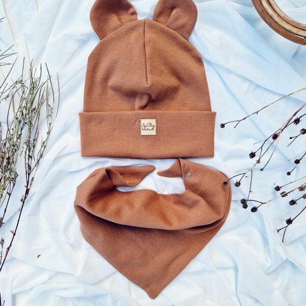 Czapka prążkowana KARMEL - różne fasony