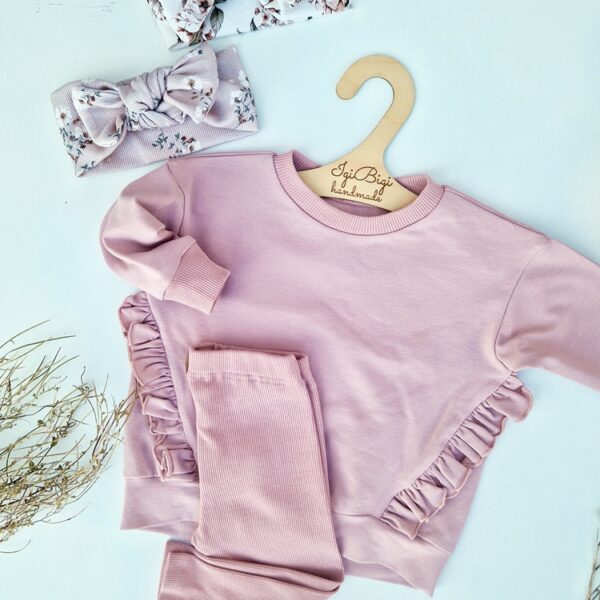 KOMPLECIK FLORI jasny brudny róż