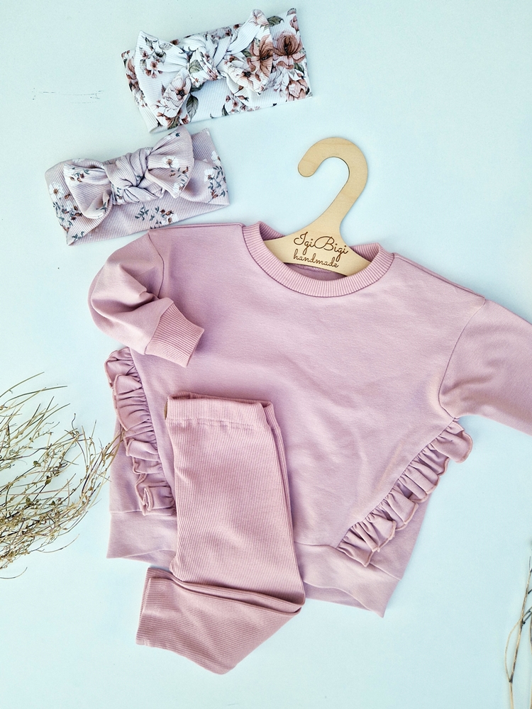 KOMPLECIK FLORI jasny brudny róż