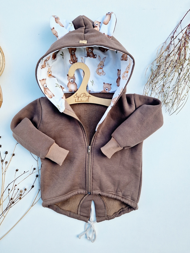 BLUZO-PARKA orzech MIŚ I KRÓLIK