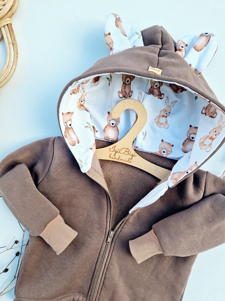 BLUZO-PARKA orzech MIŚ I KRÓLIK