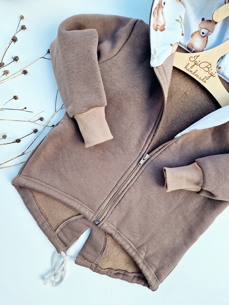 BLUZO-PARKA orzech MIŚ I KRÓLIK