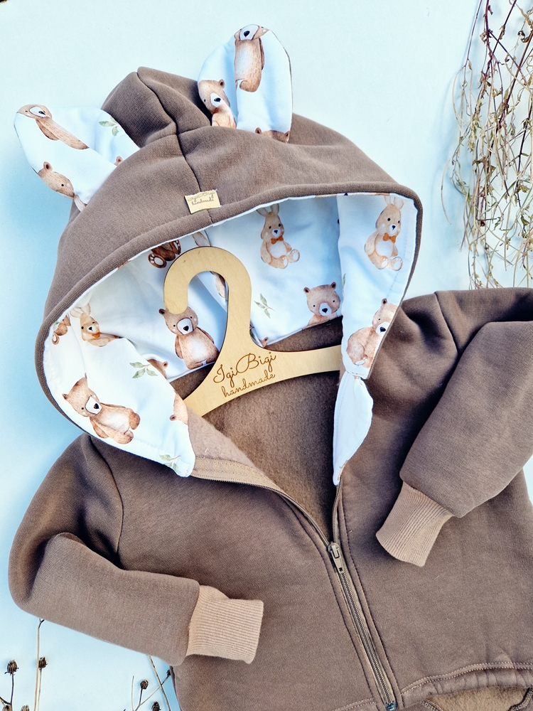 BLUZO-PARKA orzech MIŚ I KRÓLIK