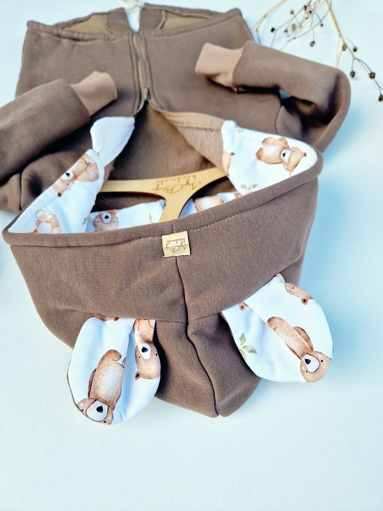 BLUZO-PARKA orzech MIŚ I KRÓLIK