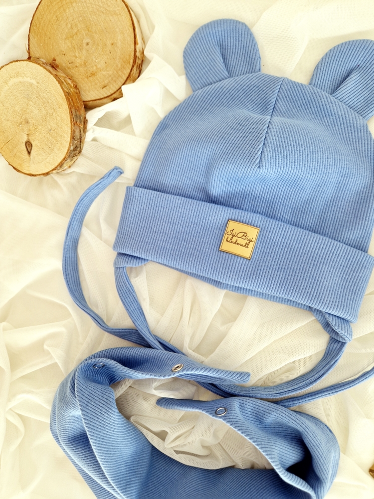 Czapka prążkowana WIĄZANA kolory