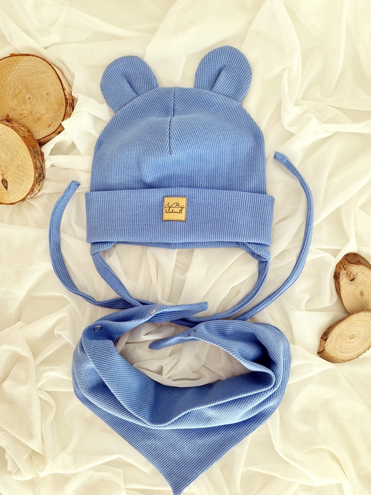 Czapka prążkowana WIĄZANA kolory