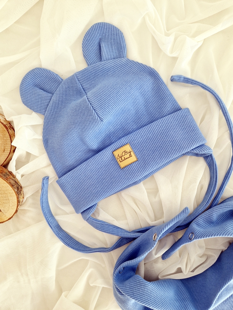 Czapka prążkowana WIĄZANA kolory