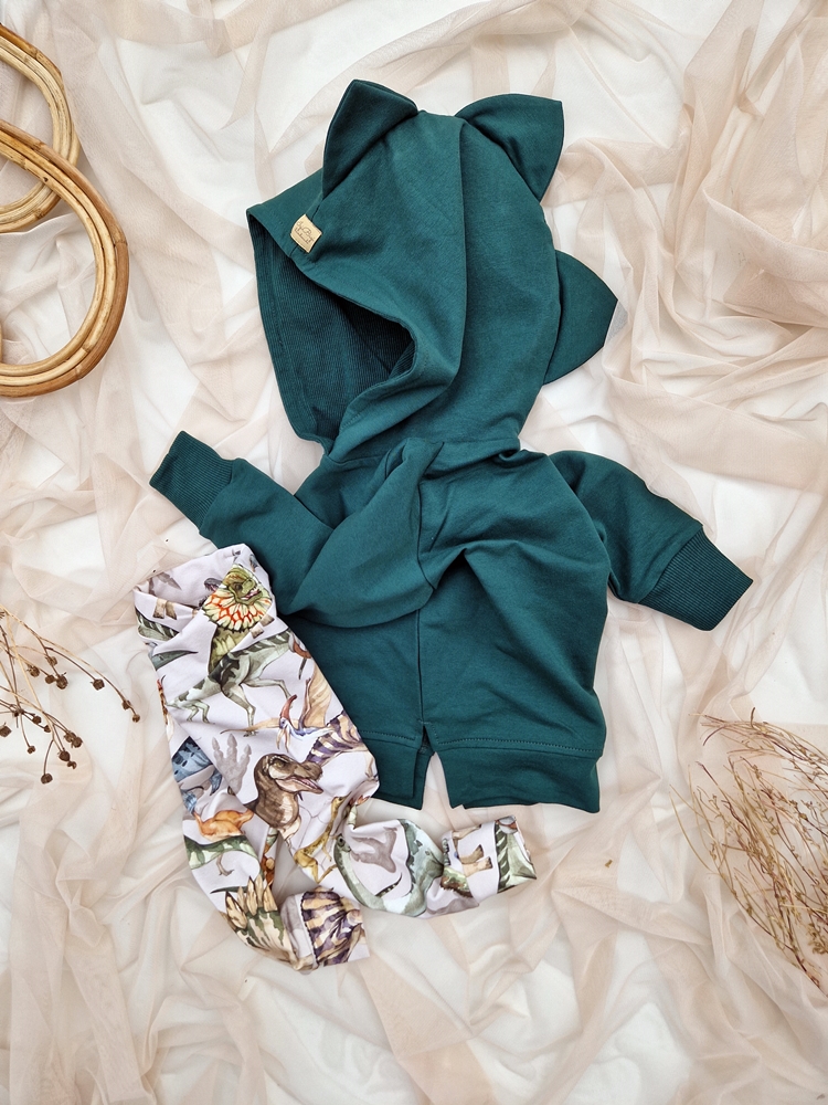 BLUZA DINO butelkowa zieleń