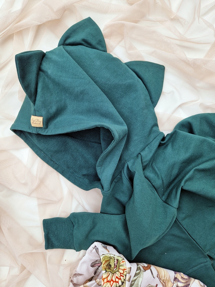 BLUZA DINO butelkowa zieleń