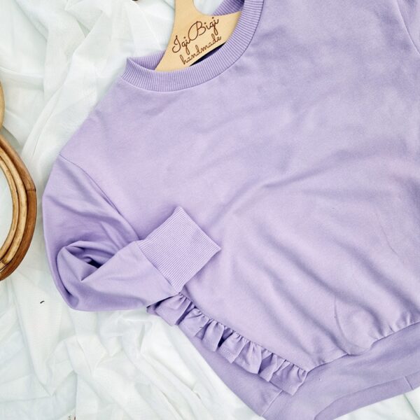 BLUZA BASIC falbanki FLORI lila